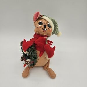Annalee Tan and Red Holiday Mouse Decor